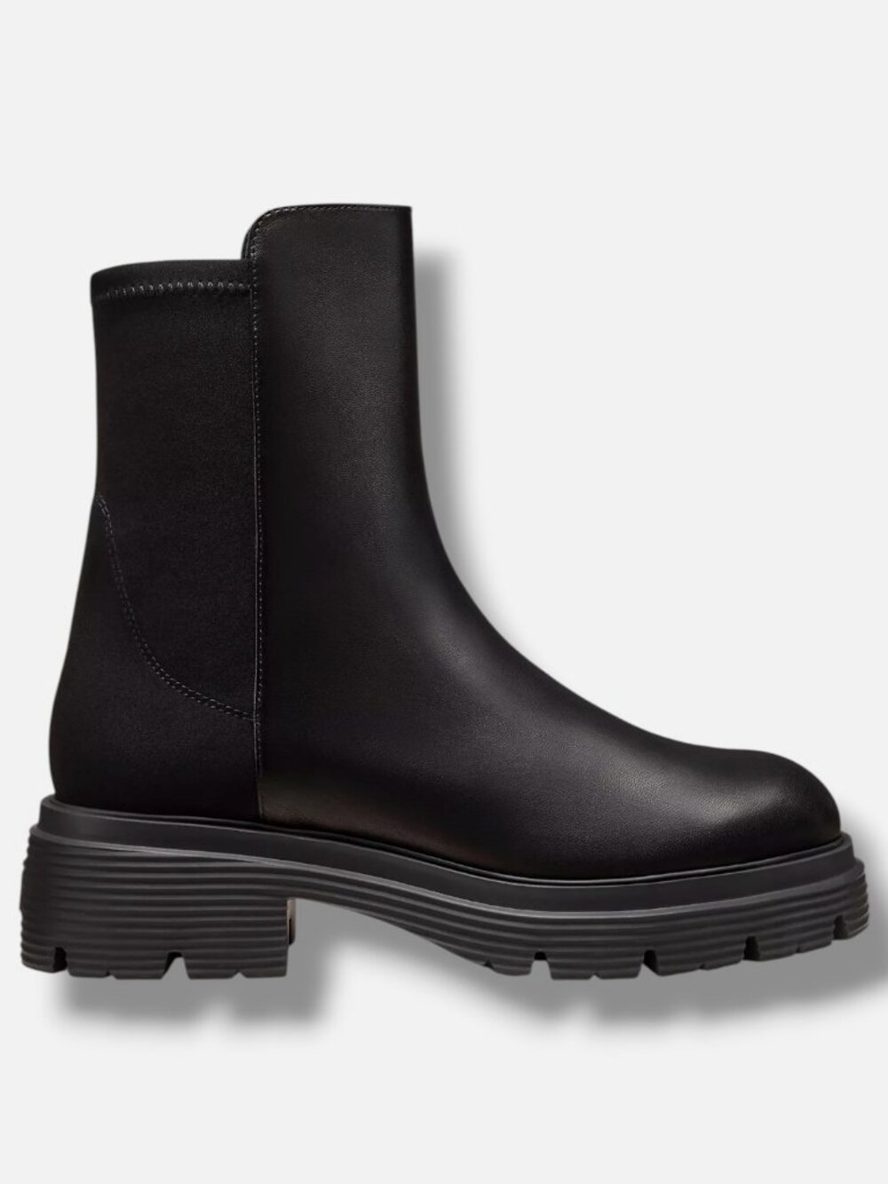 Stuart Weitzman Women's Black 5050 Hudson Lite 50MM Block-Heel Booties Size 6.5B